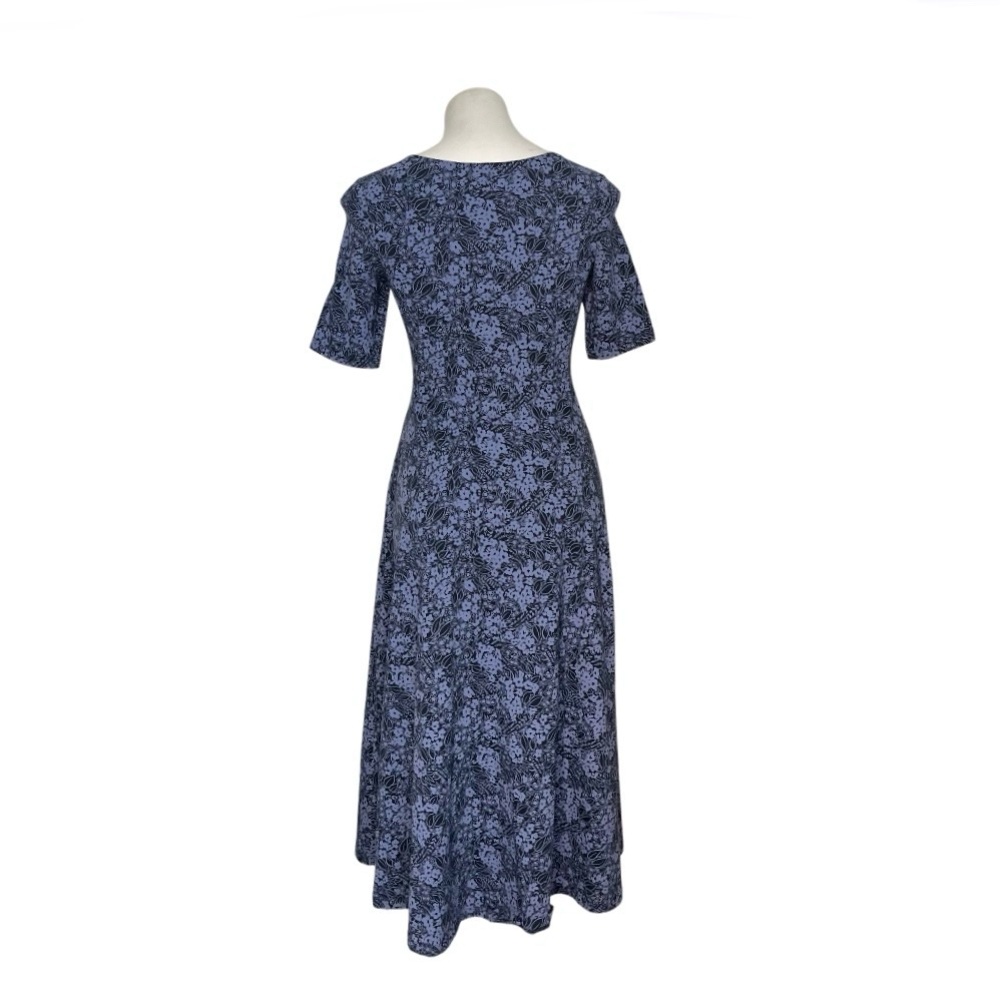 PACT Blue Dress Fit & Flare Signature Scoop Stretch Organic Size Small - Picture 3 of 11